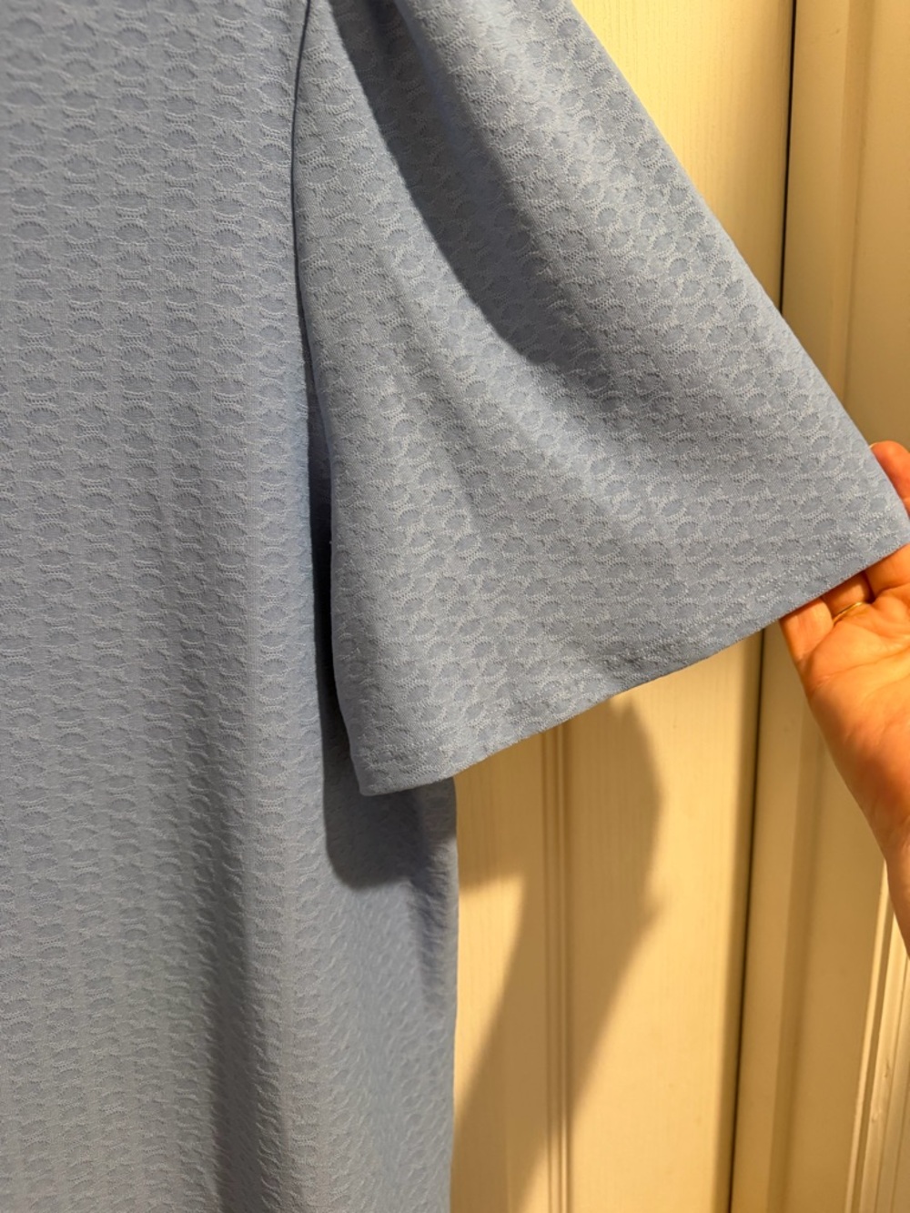 Ruby Rd. Pale Blue Split V-Notch Knit Top - Picture 4 of 6
